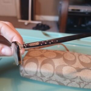 Coach Lizzie 514 Tortoise Prescription Glasses Jewel Detail Case Included EUC!